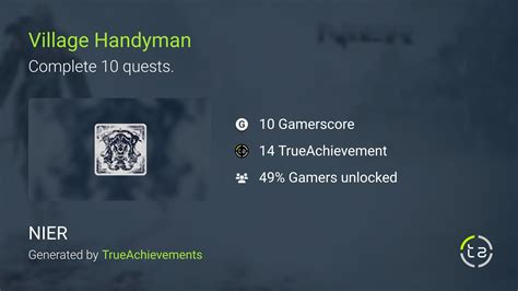 Village Handyman achievement in NIER