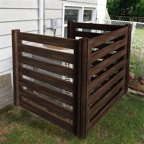 Beimo Air Conditioner Fence Wood Composter Bin 3 Panels 48 "L x 48 "W x ...