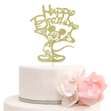 Buy Mickey Happy Birthday Cake Topper, Mickey Mouse Boys Kids Birthday ...