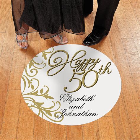 Personalized 50th Anniversary Floor Cling - OrientalTrading.com | 50th ...