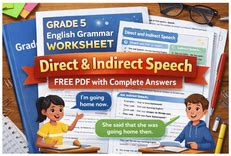 Class 4 English Grammar Worksheet on Direct Speech | PlanetSpark