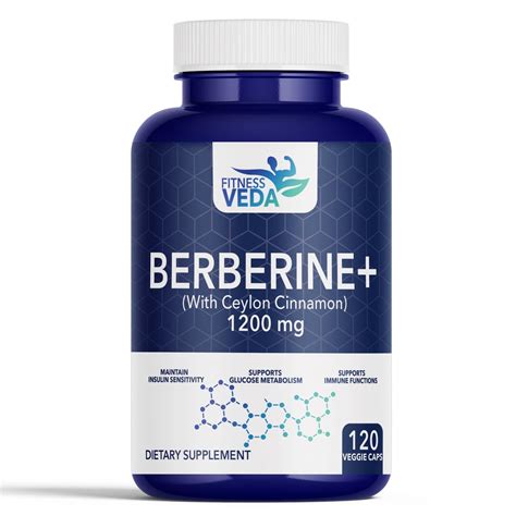 FITNESS VEDA Berberine HCL 1200mg – High Potency Herbal Supplement for ...