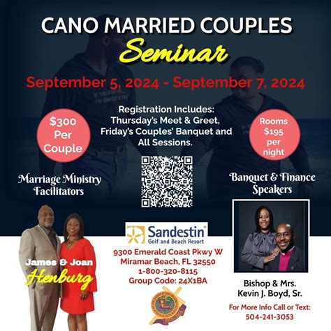 CANO Marriage Retreat 2024 - Destin, FL, San Destin Golf And Beach ...