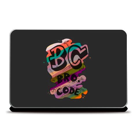 BC Bro. Code (Dark Background) Laptop Skins – PosterGully