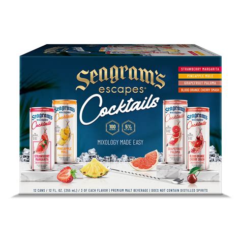 Seagram's Escapes Cocktails Variety Pack Cans 12 pk - Shop Malt ...