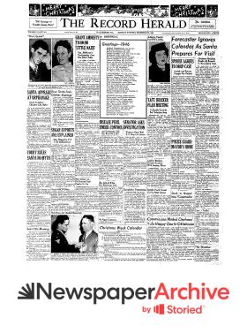 Waynesboro Record Herald Archives, Dec 24, 1946, p. 1