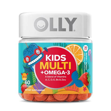 Olly Kids Multivitamins Omega-3 Dietary Supplement Gummies - Berry ...