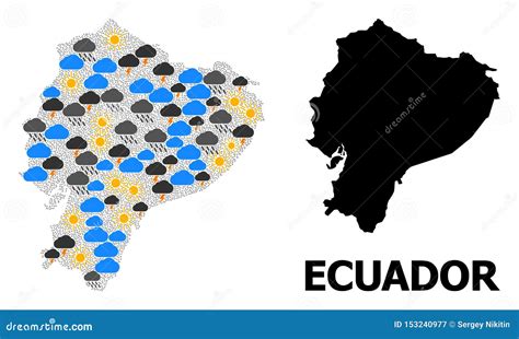 Weather Pattern Map of Ecuador Stock Illustration - Illustration of prediction, flat: 153240977