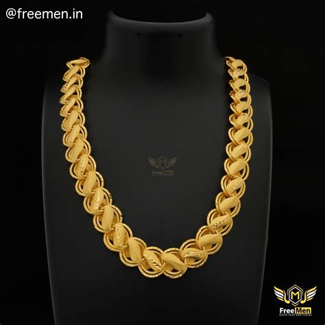 Freemen Lotus Heavy Stylish Design Gold Plated Chain - FMGC38 – Freemen®
