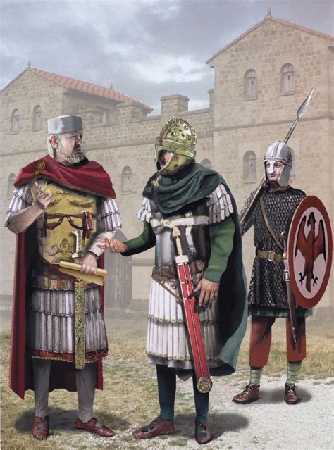 Late Roman Officers, fourth-fifth centuries AD. | Roman history, Roman ...