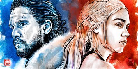 [No Spoilers] Digital illustration of Jon Snow and Dany : r/gameofthrones