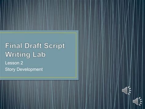 Image result for Final Draft Script Sample