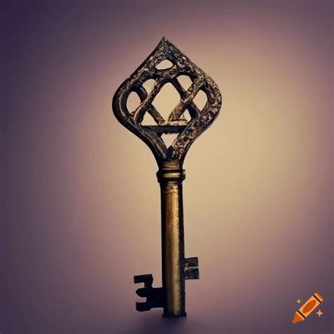 Antique key with the Star of David symbol on Craiyon