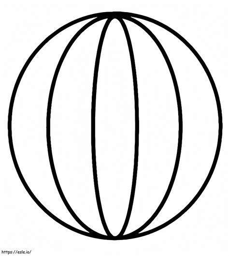 Very Easy Beach Ball coloring page