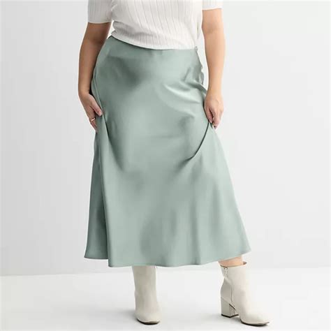 Juniors' Plus Size SO® Satin Bias Maxi Skirt