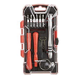 amazon basics 17-Piece Electronics Repair Screwdriver Set, multicolor ...