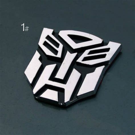 3D Transformer Autobot Metal Sticker Decal Silver (7x7 cm) – Kaarr