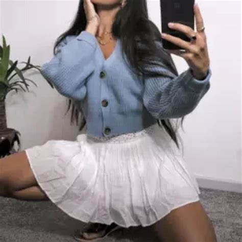 Urban outfitters baby blue cardigan. Worn once.... - Depop