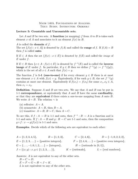 Image result for Countable and Uncountable Sets Examples