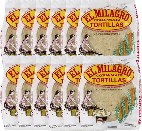 Amazon.com: El Milagro Classic Corn Maiz Natural Soft Tortillas - 12 Pack