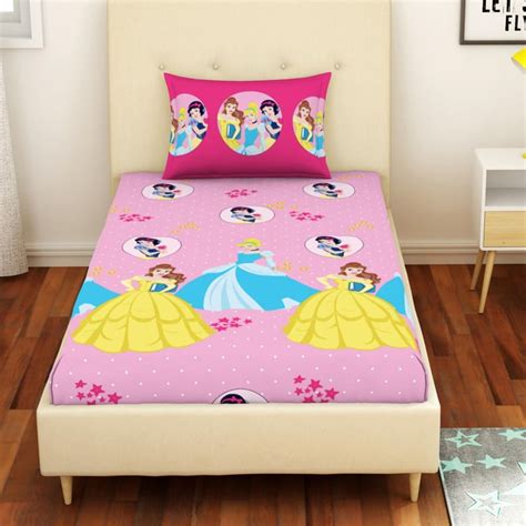 Buy SPACES Disney Princess Printed 2-Piece Bedsheet Set - 150 x 220 cm ...