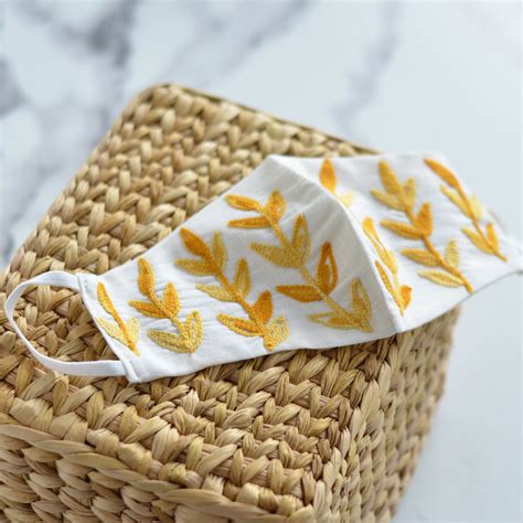 Cloth Yellow Leaf Mask Online - Premium Mask | Nestasia