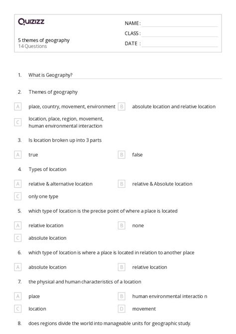 50+ Themes worksheets for 1st Class on Quizizz | Free & Printable