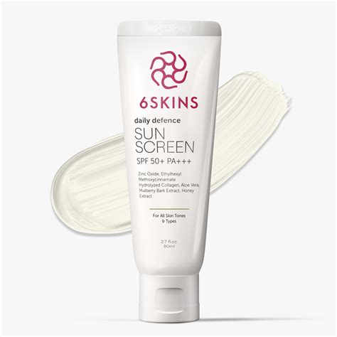 Buy 6SKINSDaily Defence SUN SCREEN SPF 50+ PA+++ for Broad Spectrum UVA ...