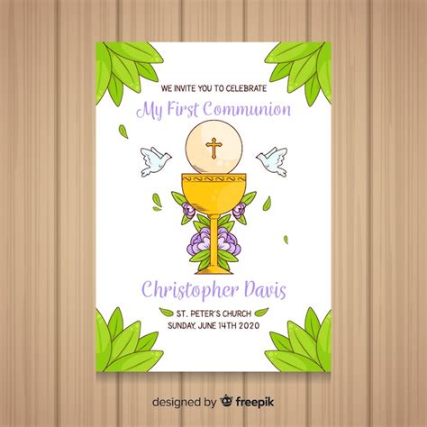 Page 3 | First holy communion invitation Images - Free Download on Freepik