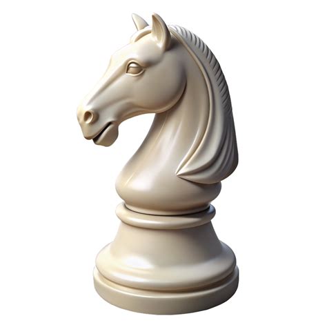 White Knight Chess Piece 3d Design 45686343 PNG