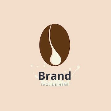 Coffee beans and milk for the coffee shop logo | Premium Vector