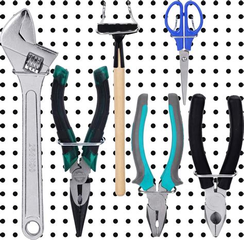 Buy Pegboard Plier Holders, Stainless Steel Double Loop Pegboard Hooks ...