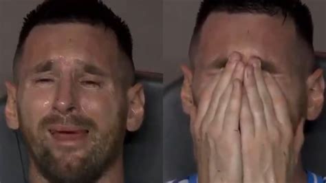 Lionel Messi's Tears Flow As Leg Injury Takes Him Out During Copa ...