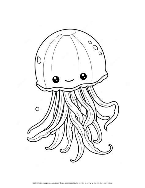 Boost Learning with Our Cute Cartoon Jellyfish Coloring Page ...