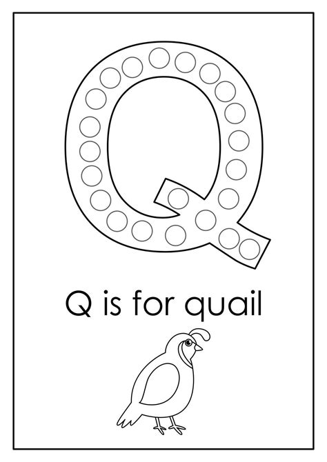 Learning English alphabet for kids. Letter Q. Dot marker activity. 9282203 Vector Art at Vecteezy