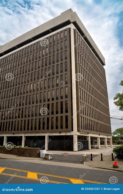 Vertical View of the US Social Security Administration Building in Downtown Albany, New York ...