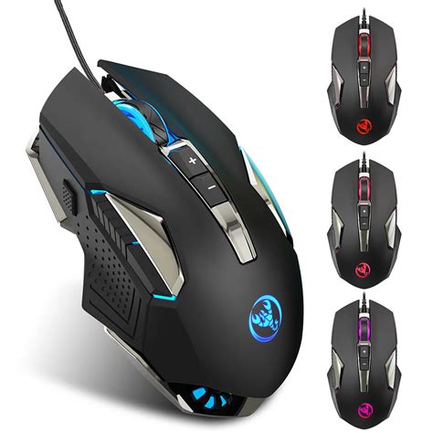 Hxsj x200 macro programming gaming mouse 8-button adjustable 1000 ...