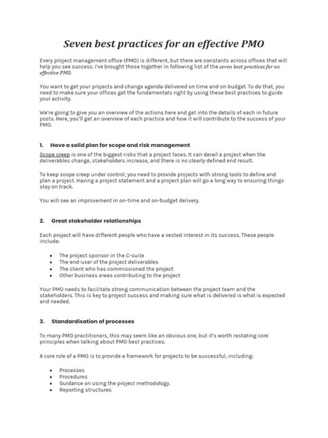 Image result for Examples of a PMO Process Guide