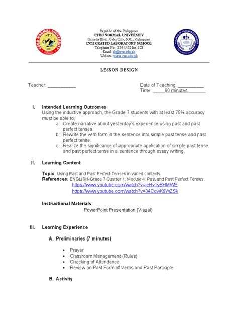 Image result for Inductive Lesson Plan