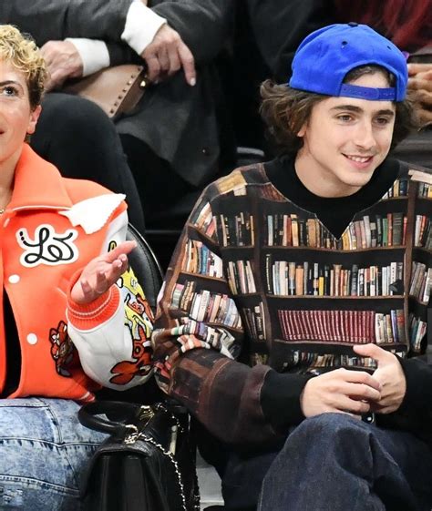 Timothée Chalamet at the Los Angeles Clippers VS New York Knicks ...
