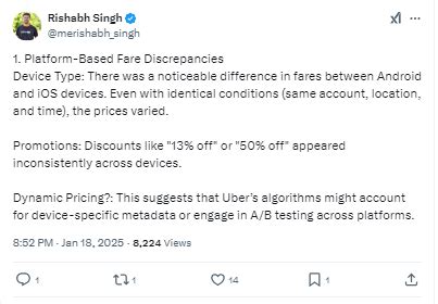 Delhi man tests Uber's pricing algorithm, finds fare gaps based on ...