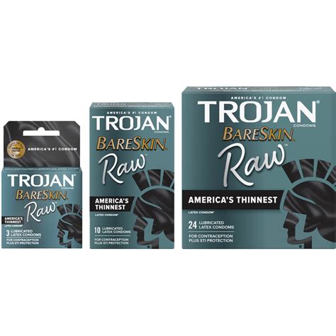 Trojan Barekin Trojan Bareskin Thin Premium Lubricated Condoms 24