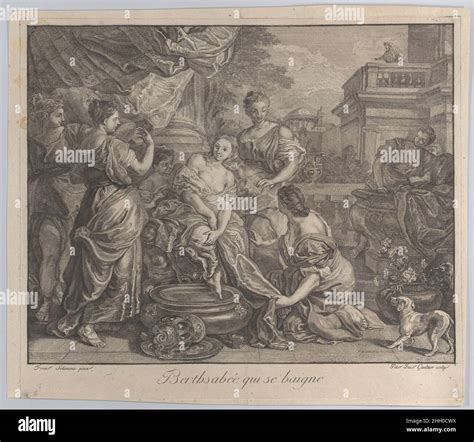 Bathsheba at her bath, with attendants surrounding her ca. 1740 Pierre ...