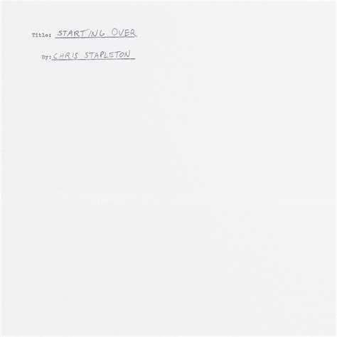 Image result for Chris Stapleton Starting Over Chord Chart