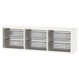 TROFAST wall storage, white/dark grey, 99x21x30 cm (39x81/4x113/4") - IKEA