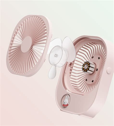MIFFY USB Rechargeable Desk Fan 3 Speeds Portable Desktop Table Cooling ...