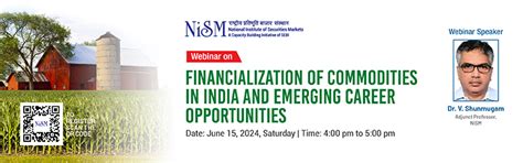 Webinar on ‘Financialization of Commodities in India and EmergingCareer ...