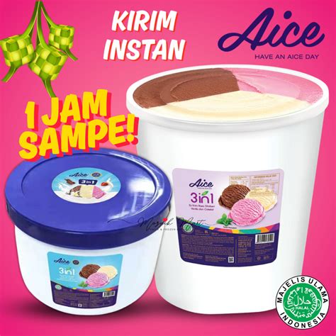 Jual Aice Es Krim Ember 8 liter & 5 liter - Ice Cream 3 Rasa 3in1 ...