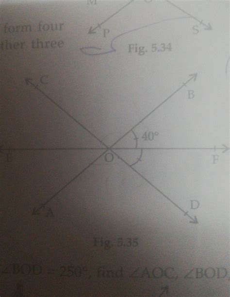 in figure, AB, CD and EF are three coplanar lines passing through O. If ...