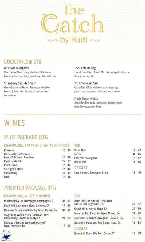 Princess The Catch by Rudi Menus for 2026: Cost & Reviews